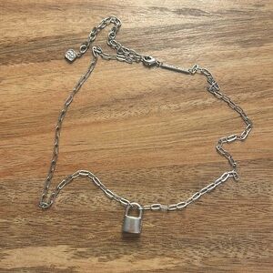 Kendra Scott silver lock necklace